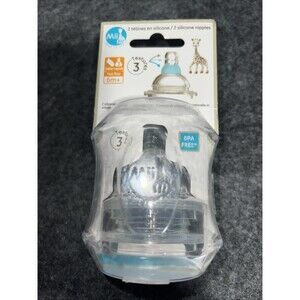Mii Sophie The Giraffe 2 Silicone Nipples medium flow 6+ Months